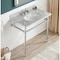 Anzzi 34.5 in. Console Sink in Brushed Nickel with Carrara White Counter Top CS-FGC004-BN - alternate 2